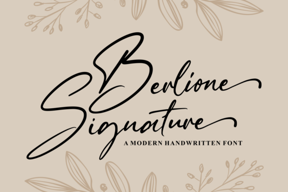 Berlione Signature: A Graceful Script Font for Editorial Design