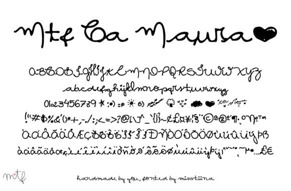 Ca Maura Script Font for Handmade Creations