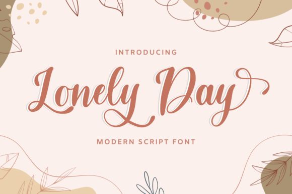 Lonely Day: A Script Font for Creative Branding
