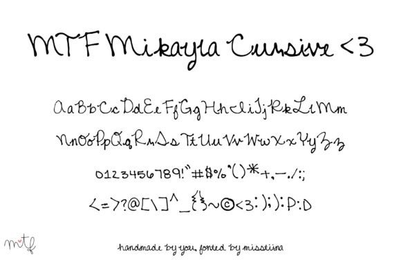 Mikayla Cursive: A Handwritten Font for Branding Projects