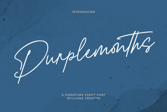 Purplemonths: A Stylish Cursive Font for Creative Makers