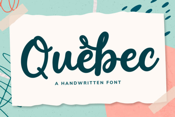 Quebec: A Script Font for Crafters and Designers