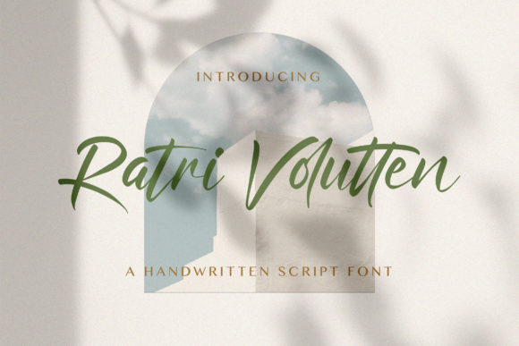Ratri Volutten: A Handwritten Font for Beautiful Craft Projects