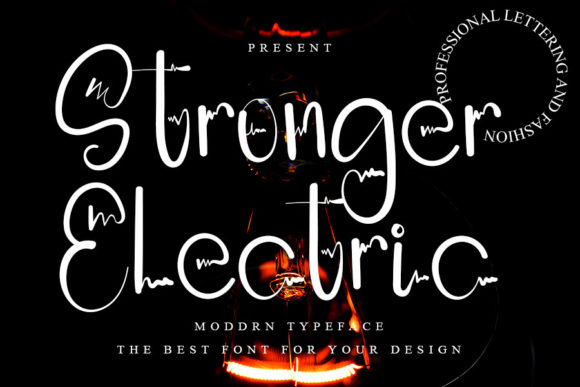 Stronger Electric Font for Handmade Creations