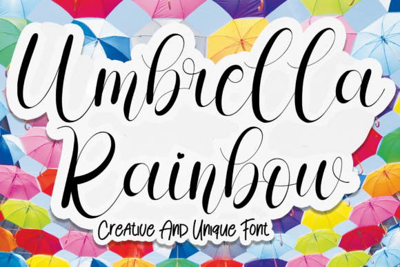 Umbrella Rainbow: A Script Font for Campaign Creativity