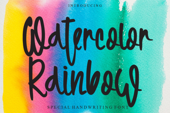 Watercolor Rainbow: A Font That Adds Magic to Your Editorial Design